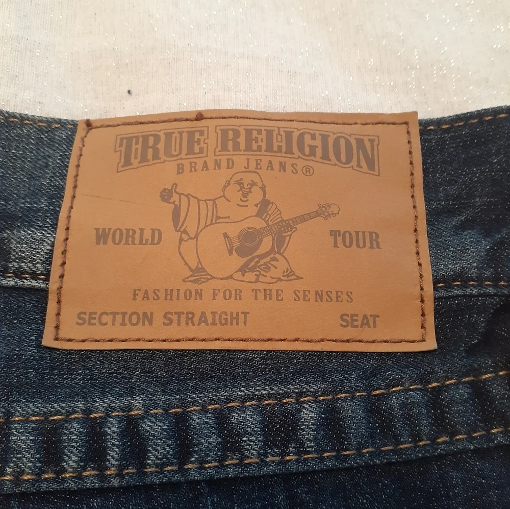 🛍True Religion Ricky Men's World Tour Straight Leg Blue Jeans Sz 40X34